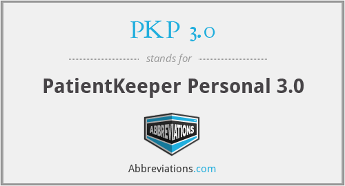 PKP 3.0 - PatientKeeper Personal 3.0